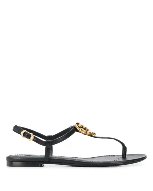 Dolce & Gabbana Devotion レザー トングサンダル - サムネイル1