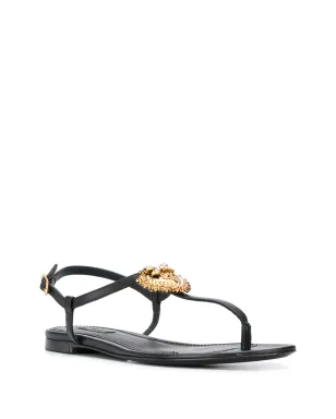 Dolce & Gabbana Devotion レザー トングサンダル - サムネイル2
