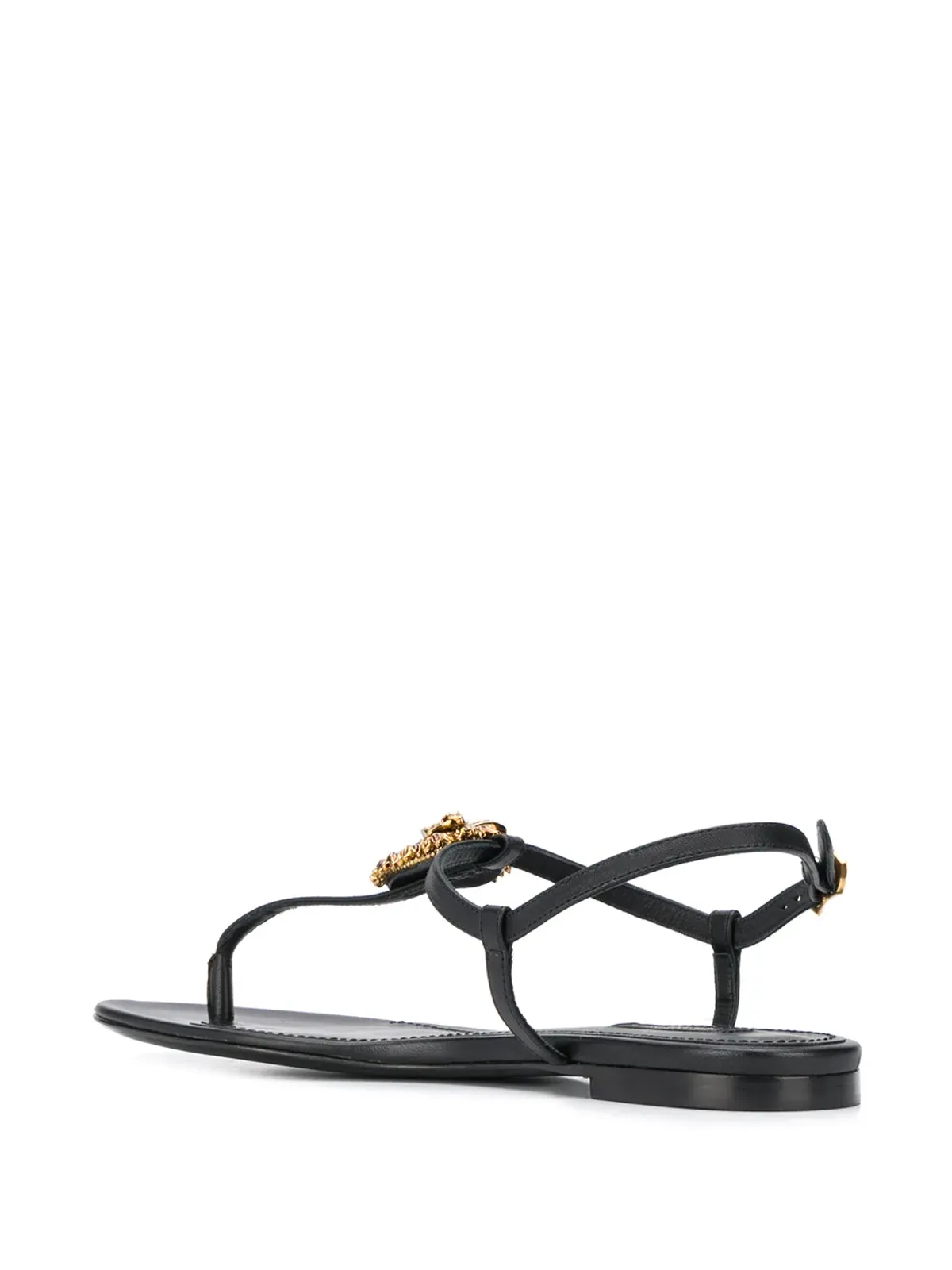 Dolce & Gabbana Devotion レザー トングサンダル - 画像3