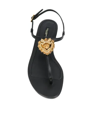 Dolce & Gabbana Devotion レザー トングサンダル - サムネイル4