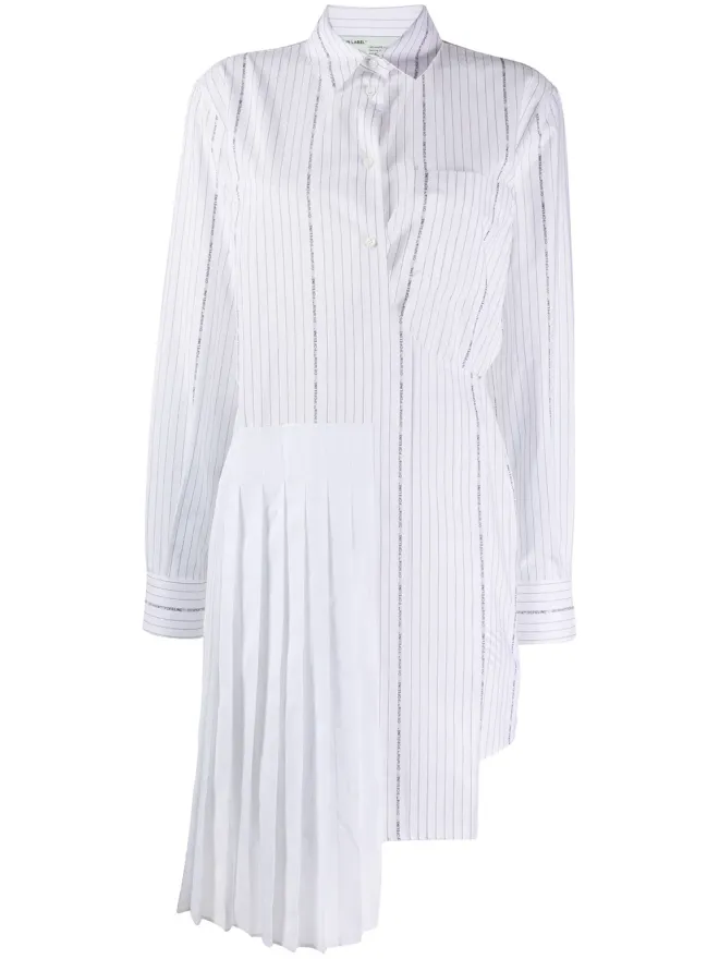 OFF-WHITE Off-White 前開きストライプシャツドレスの商品画像