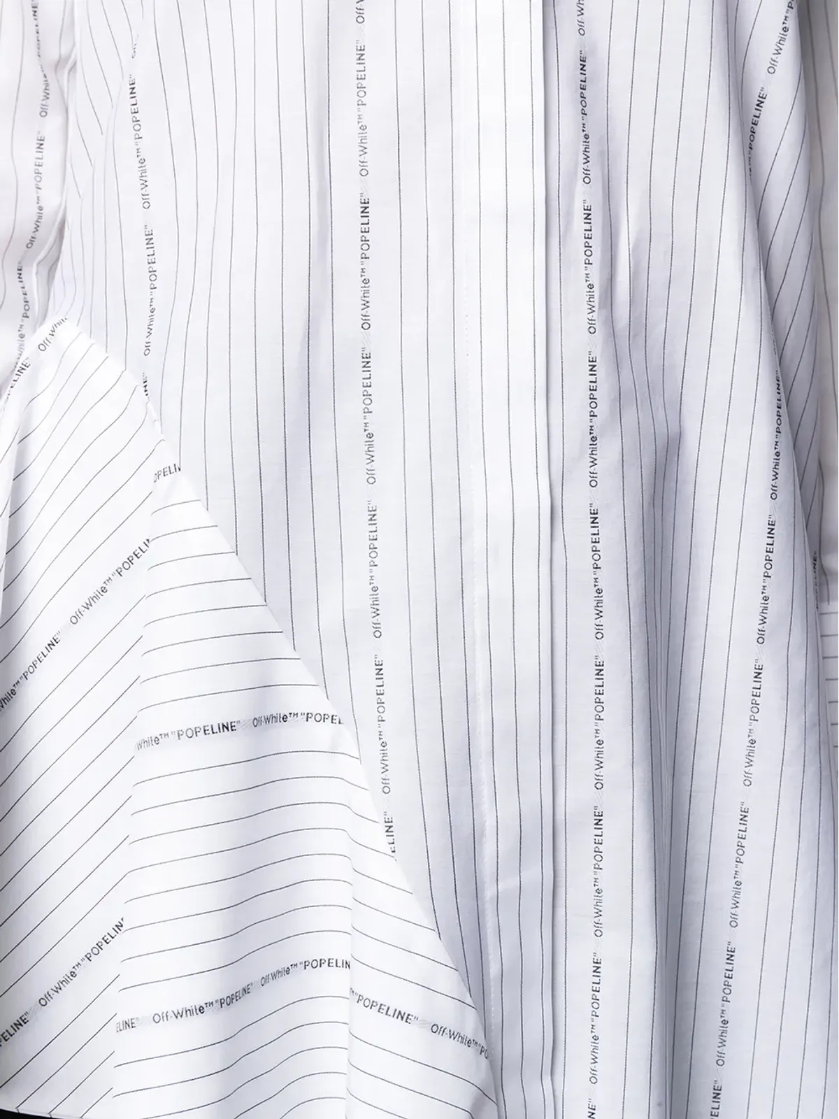 Off-White ストライプ柄アシンメトリックミニシャツドレス - 画像5