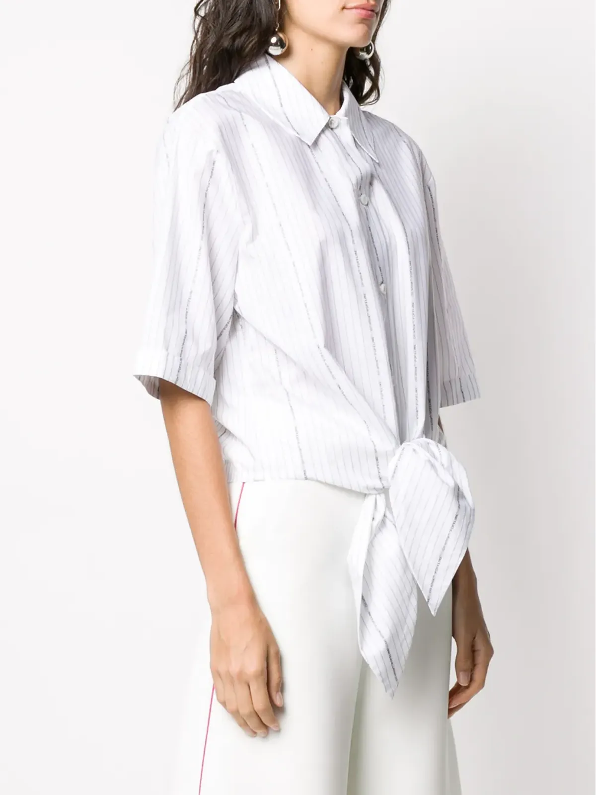 Off-White ポプリン ベースボールノットシャツ - 画像3