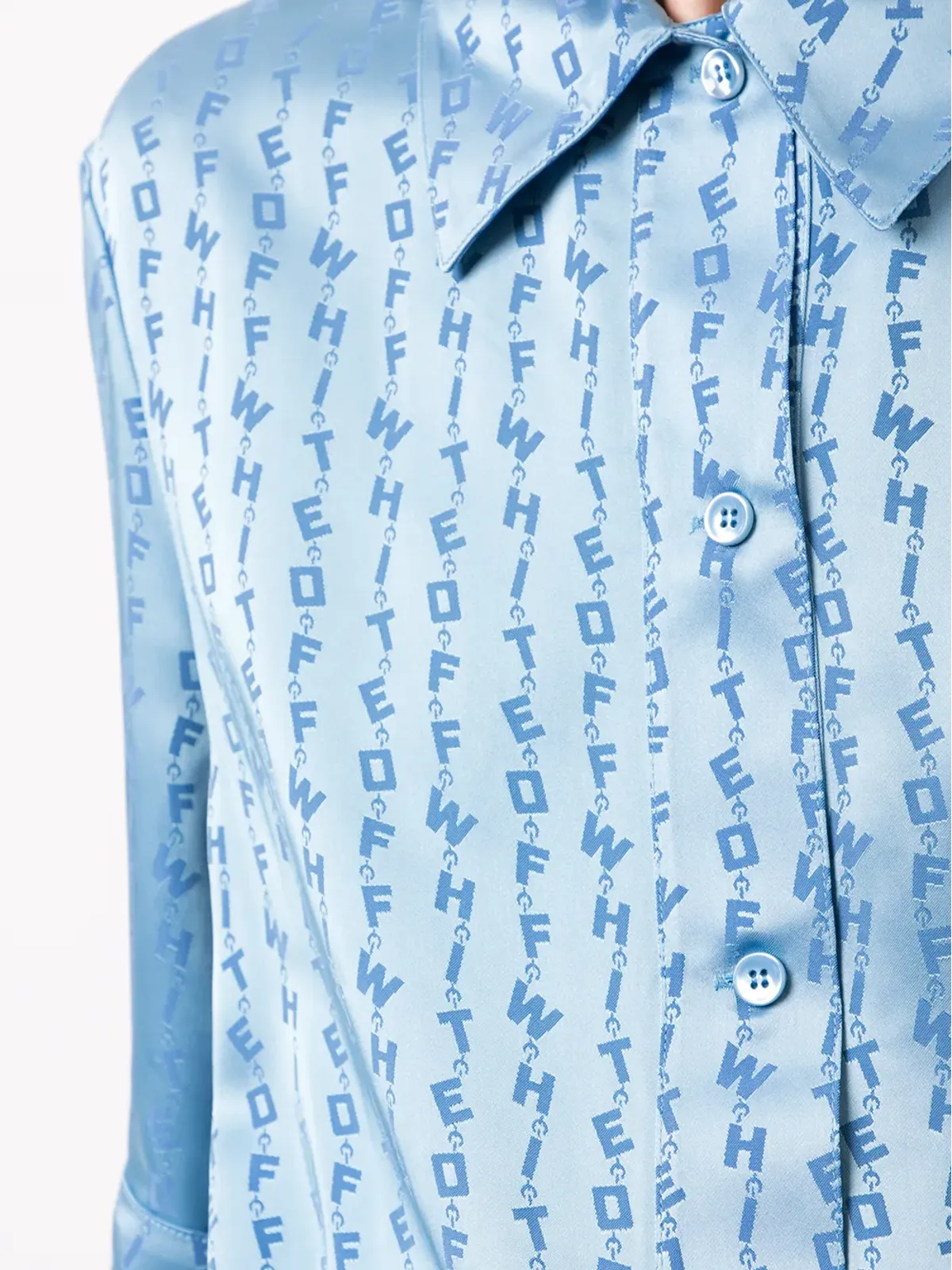 Off-White ロゴベースボールノット ブラウス - ブルー - 画像5