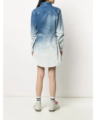 Off-White グラデーションデニムシャツドレス - サムネイル4