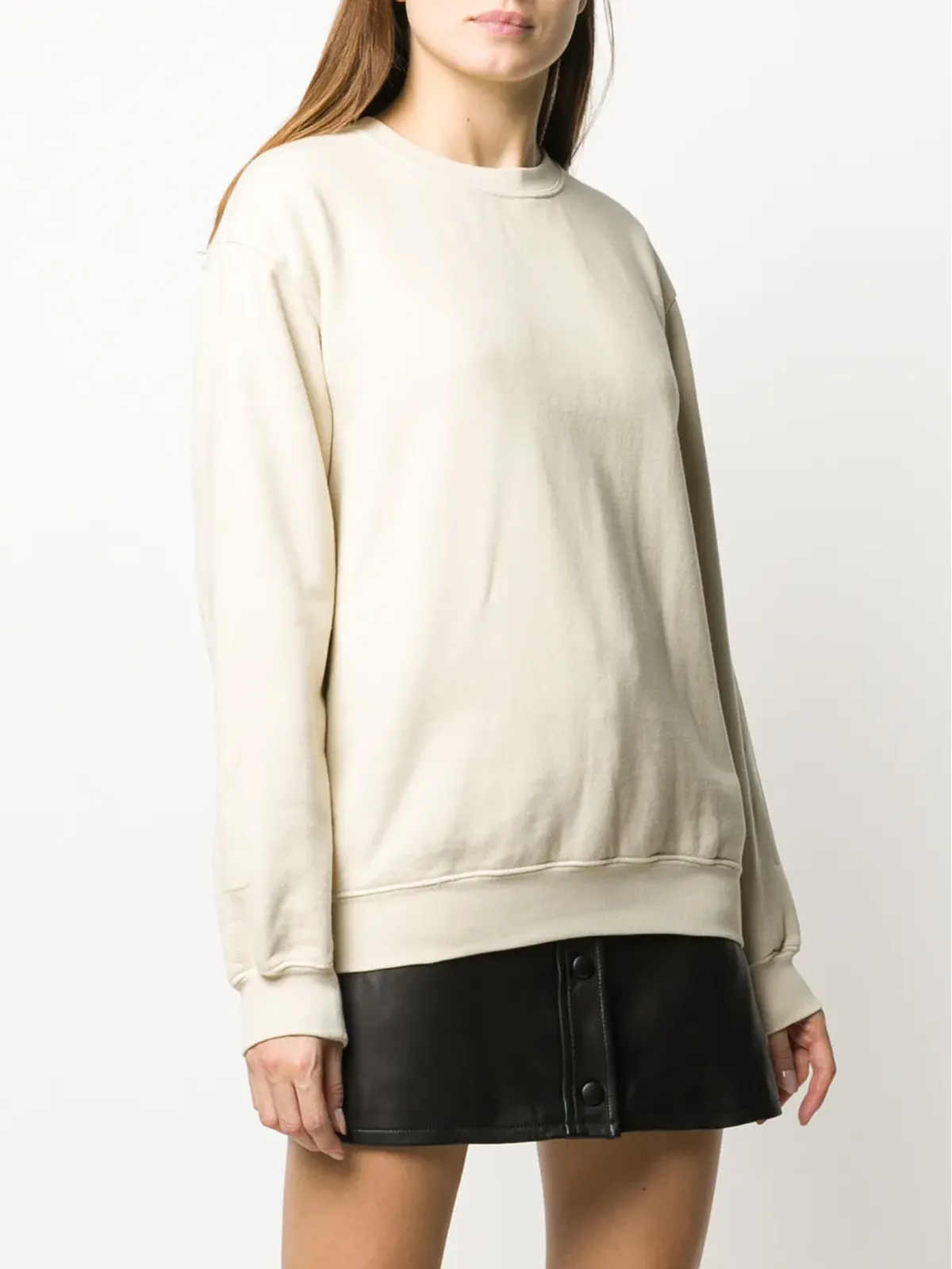 Off-White オーバーサイズの斜めストライプスウェットシャツ - 画像4