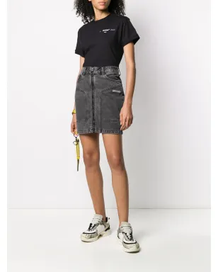 Off-White ジップフロント デニムスカート - グレー - サムネイル2