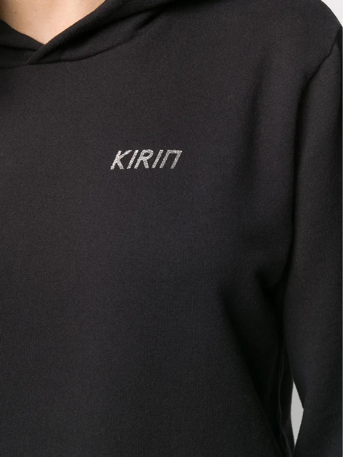 Kirin オープンバック ロゴプリント フーディー - ブラック - 画像5