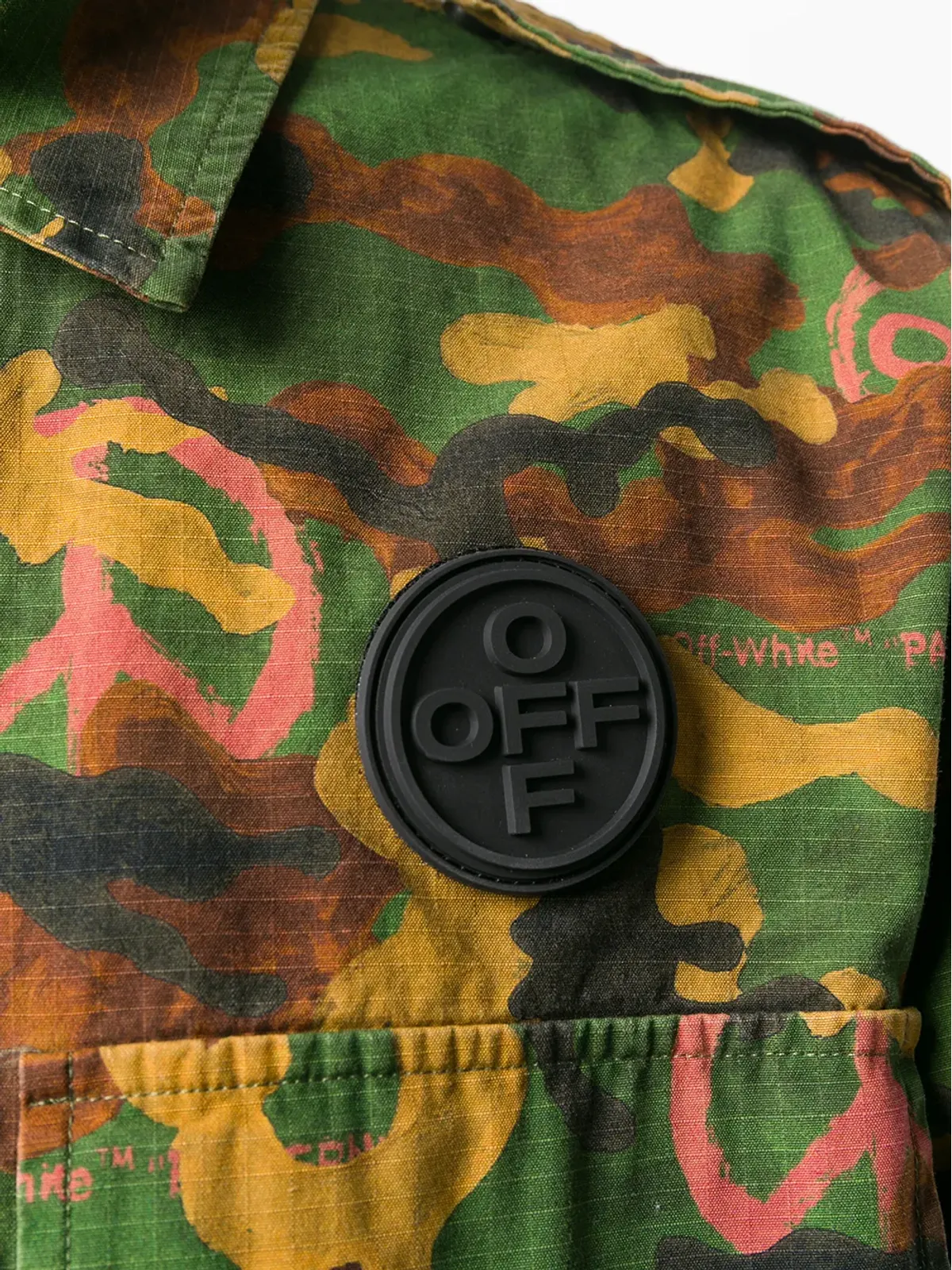 Off-White カモフラージュ柄シャツ グリーン - 画像5