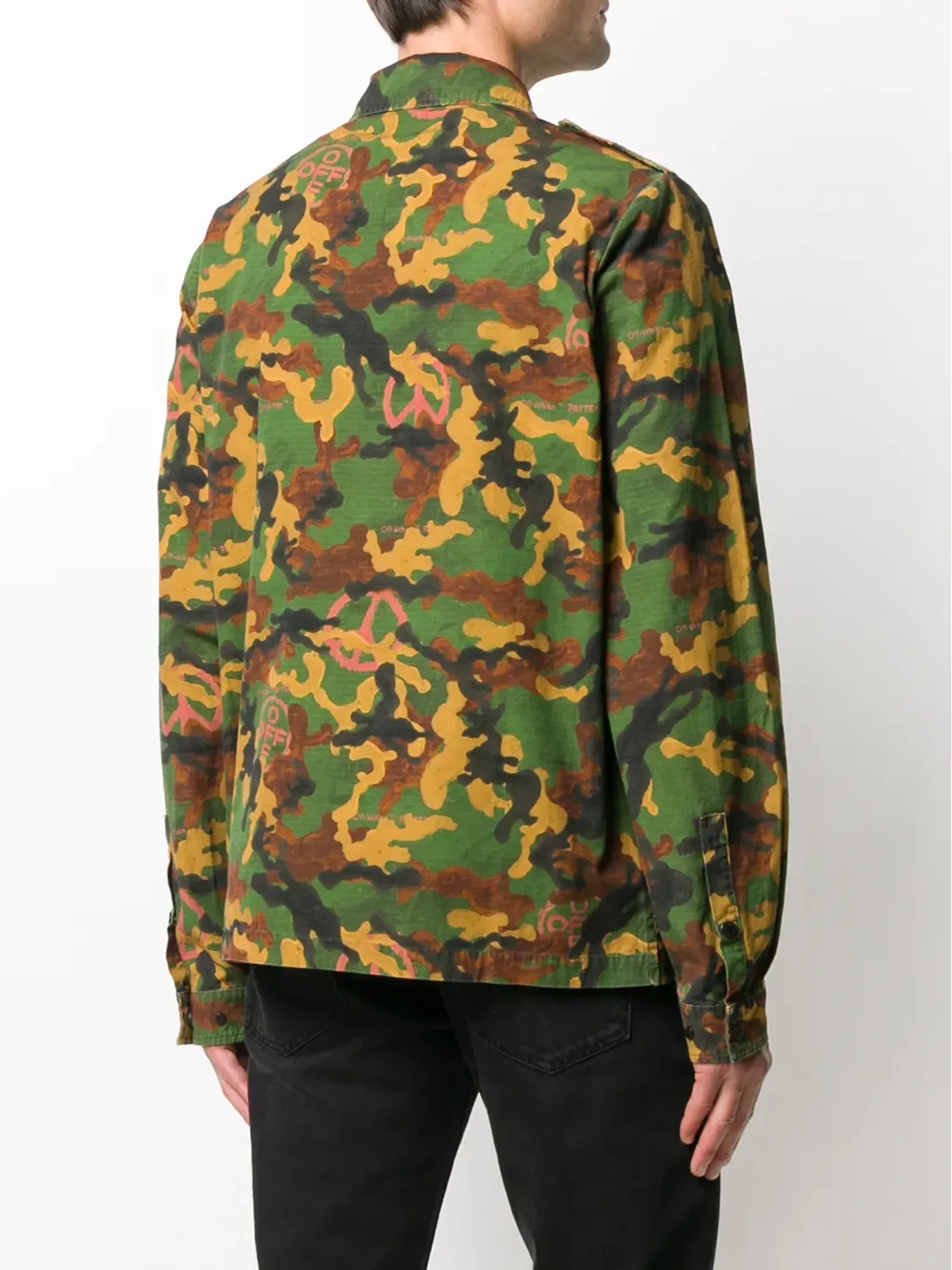 Off-White カモフラージュ柄シャツ グリーン - 画像4