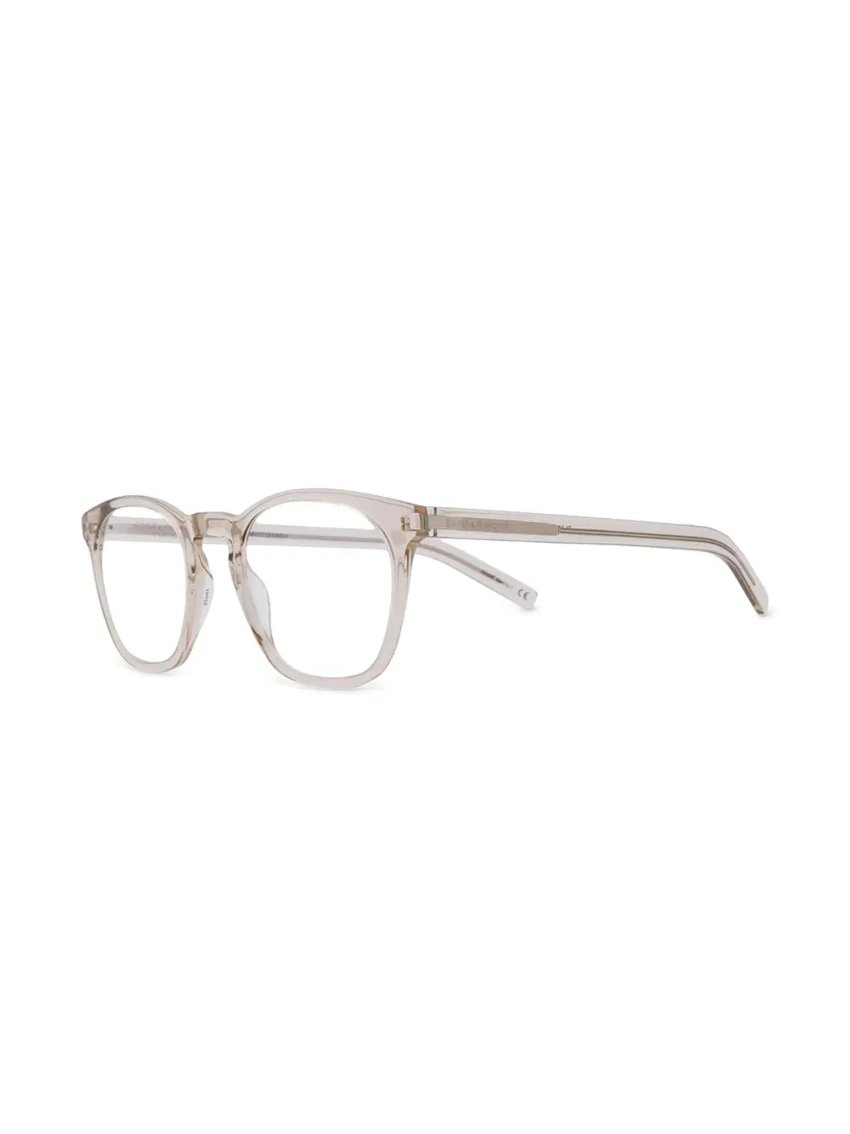 Saint Laurent Eyewear クリアホーンリム眼鏡 - 画像2