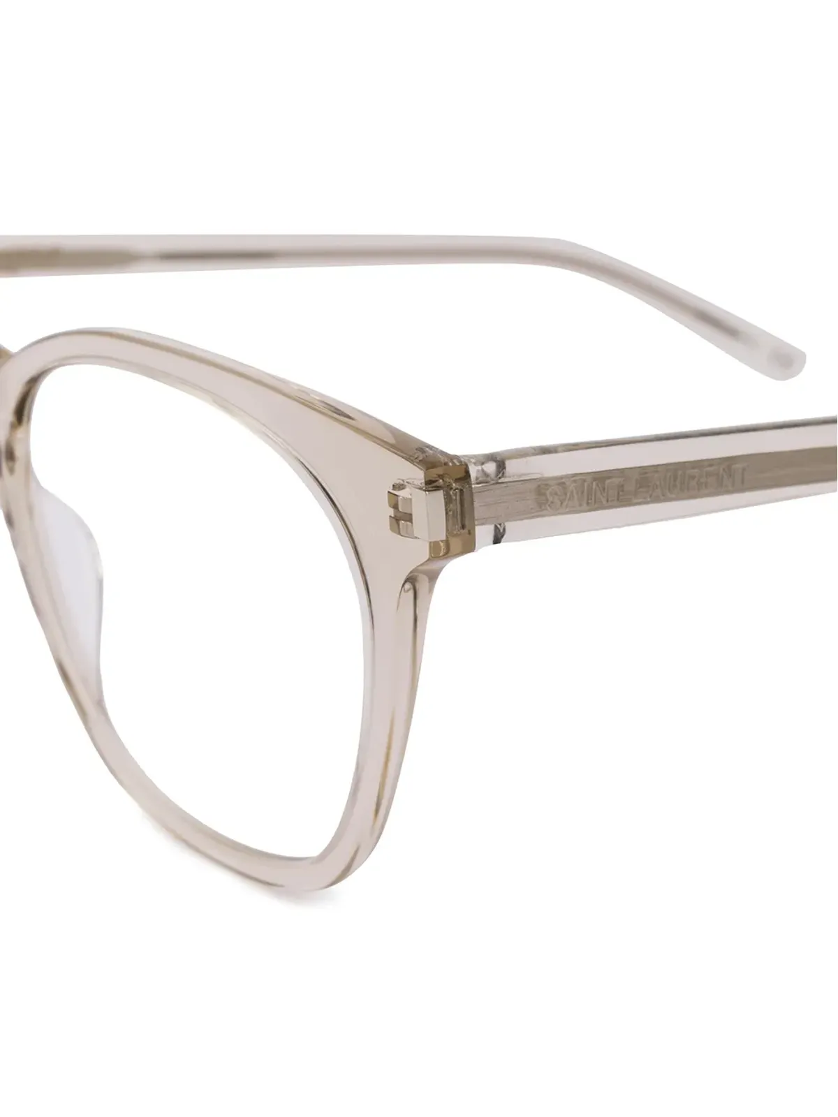 Saint Laurent Eyewear クリアホーンリム眼鏡 - 画像3