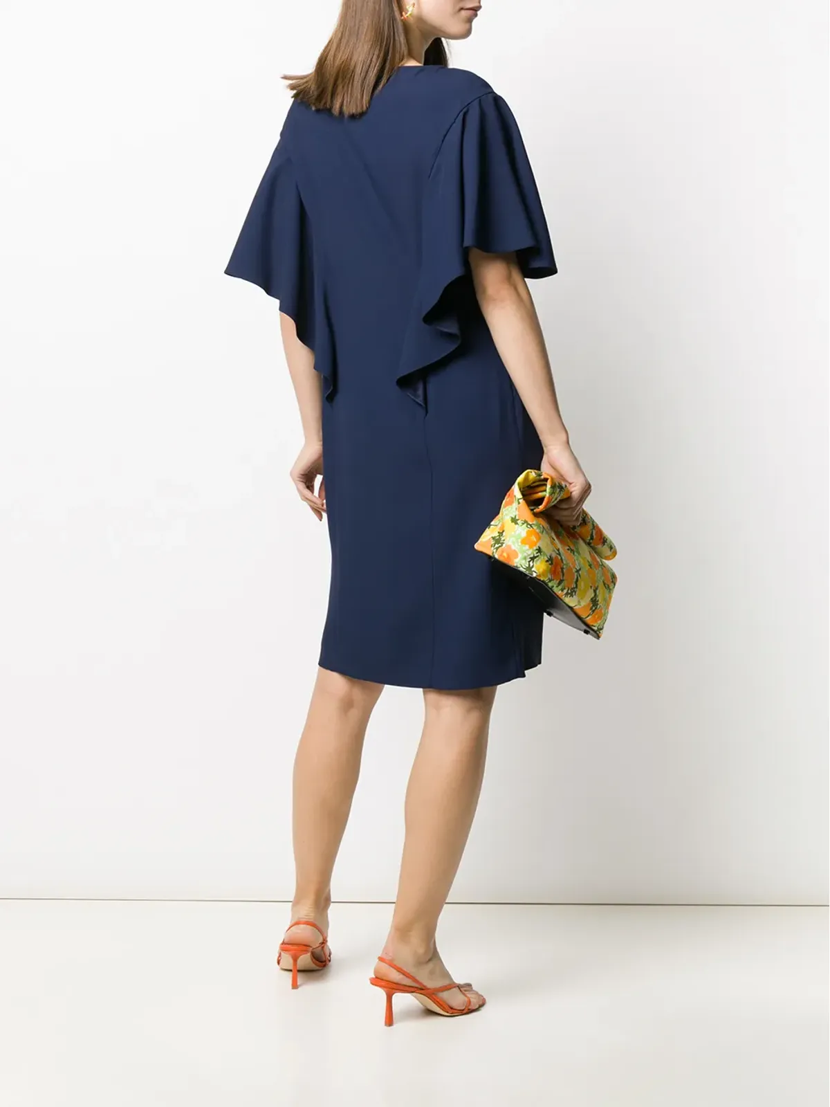 Alberta Ferretti フリルスリーブのシフトドレス - 画像2