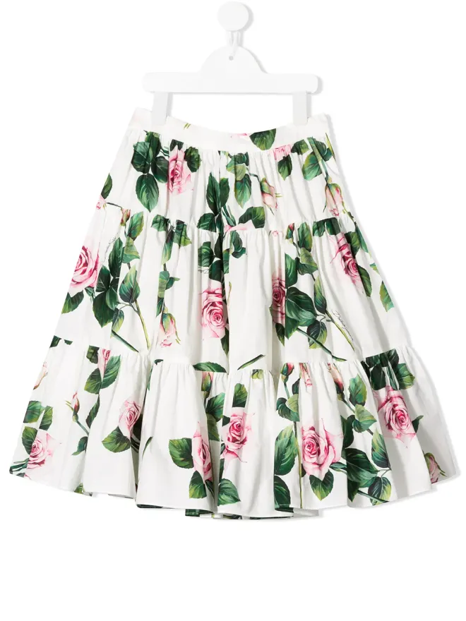 Dolce & Gabbana Kids Dolce & Gabbana Kids ティアードフローラルスカートの商品画像