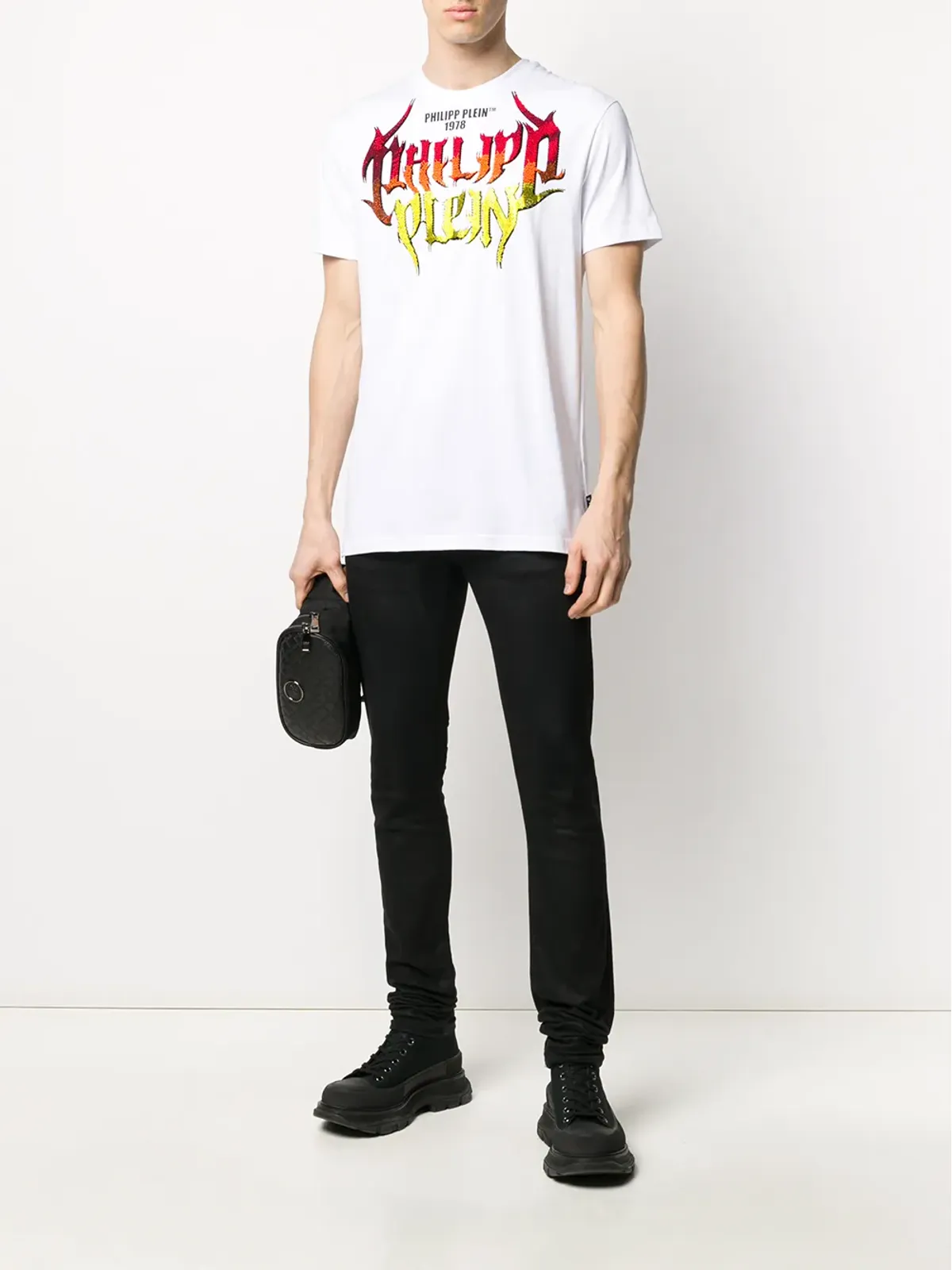Philipp Plein SS Rock PP グラフィックプリント Tシャツ - 画像2