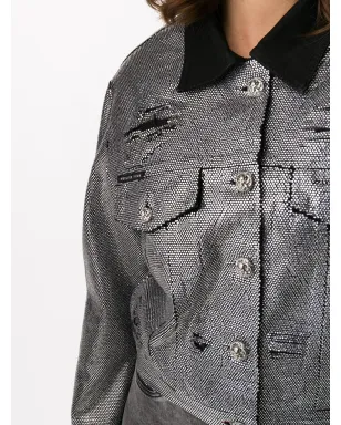 Philipp Plein クリスタル装飾デニムジャケット - サムネイル5