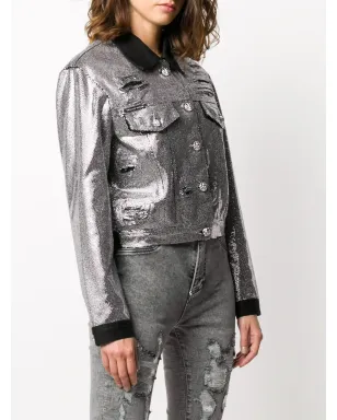 Philipp Plein クリスタル装飾デニムジャケット - サムネイル3