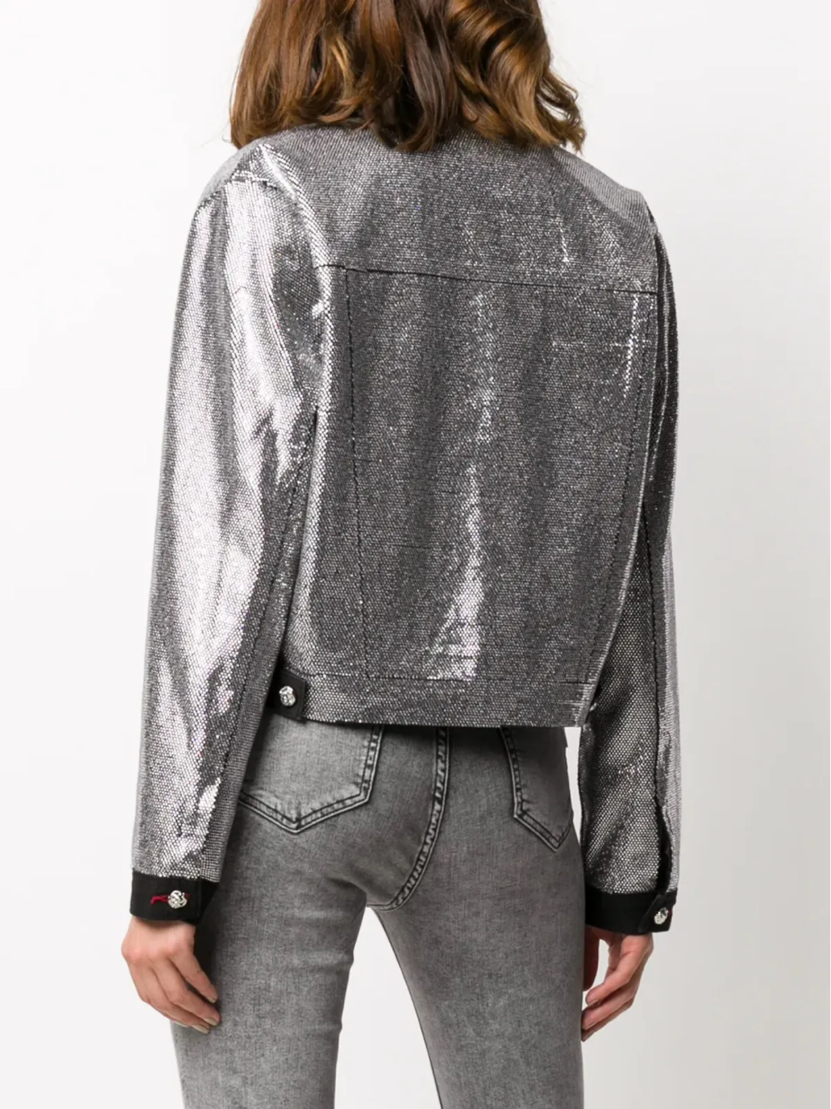 Philipp Plein クリスタル装飾デニムジャケット - 画像4