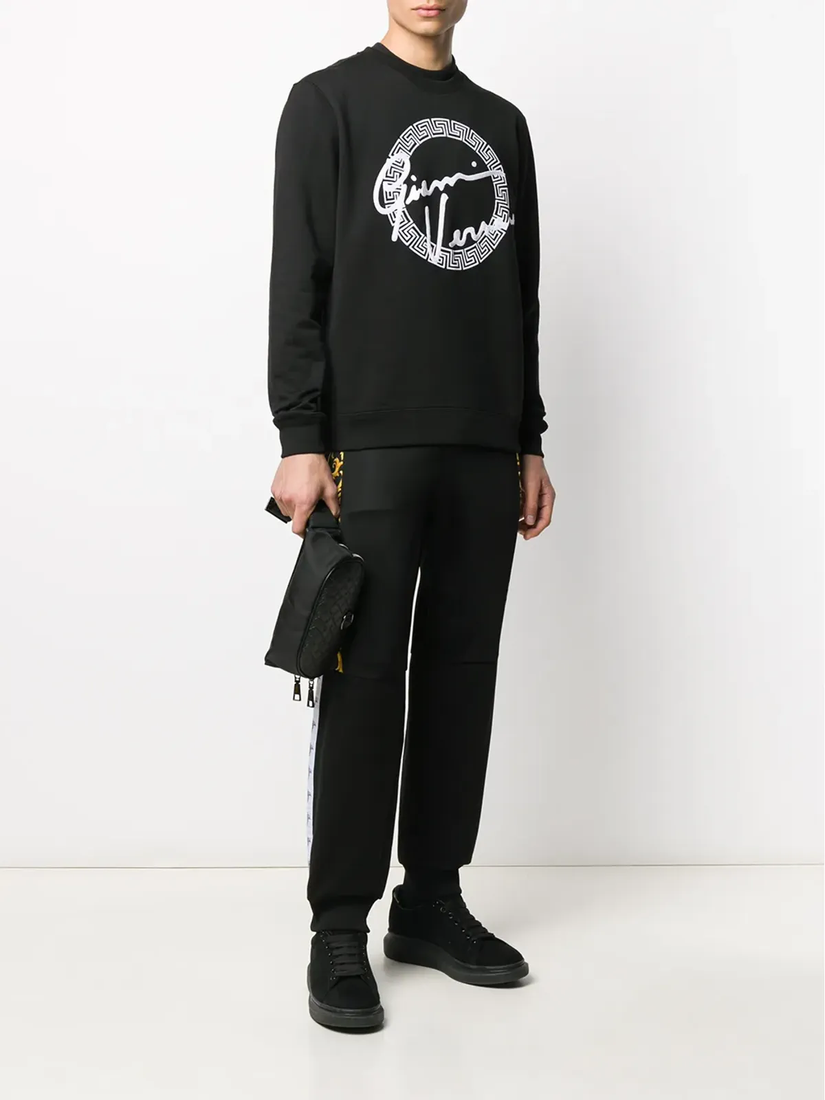 Versace Barocco ロゴ トラックパンツ - ブラック - 画像2
