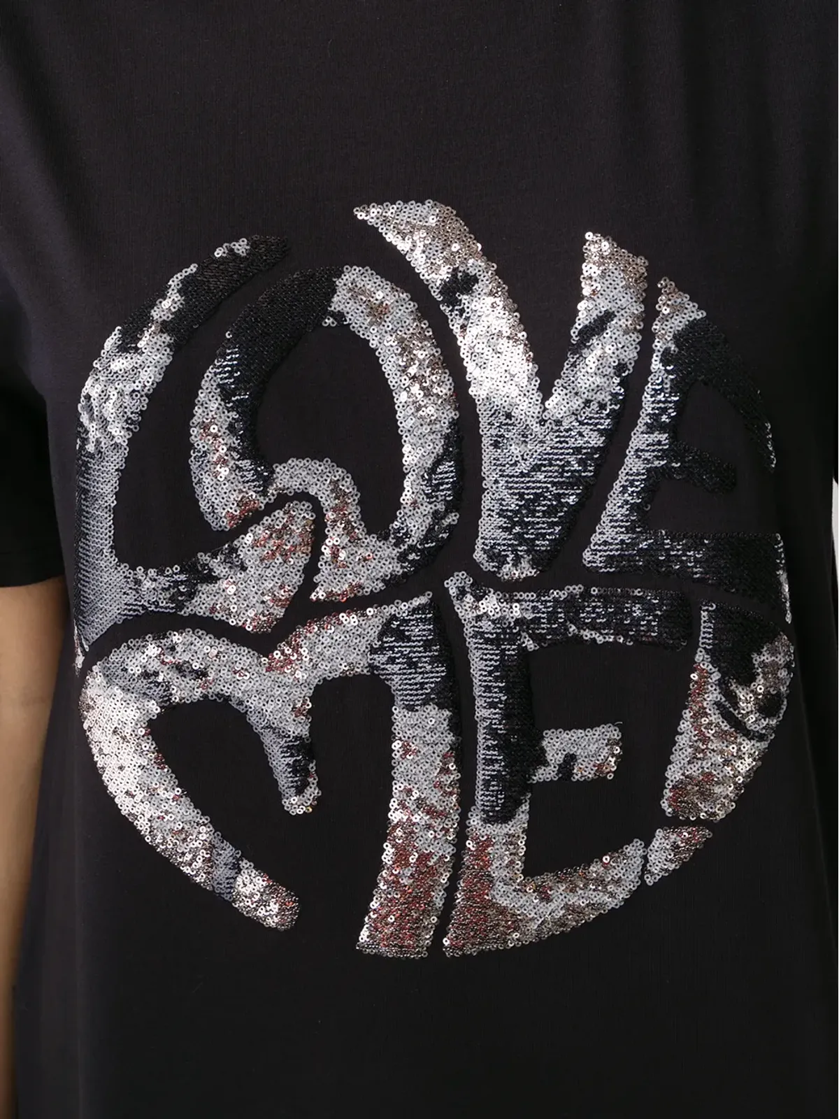 Alberta Ferretti Love Me スパンコール付き Tシャツ - 画像5