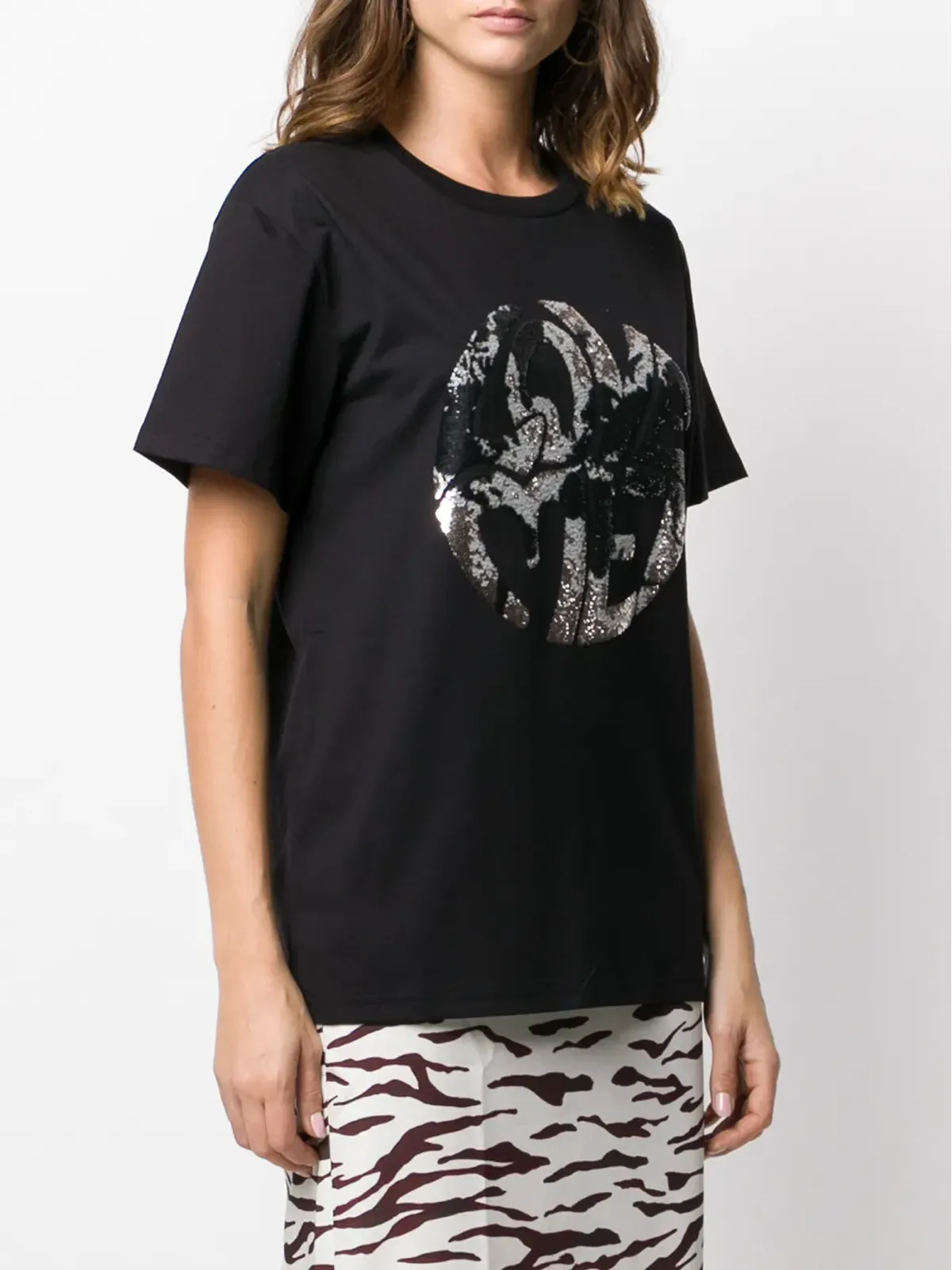 Alberta Ferretti Love Me スパンコール付き Tシャツ - 画像3