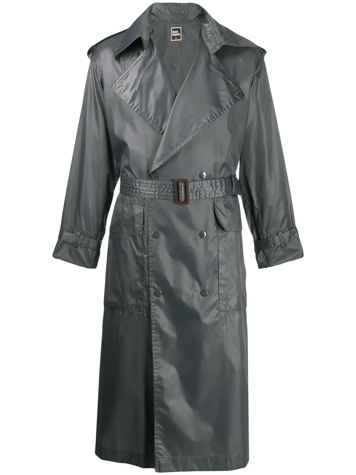 Issey Miyake Pre-Owned 1970's double breasted trench coat - Grey - 画像1