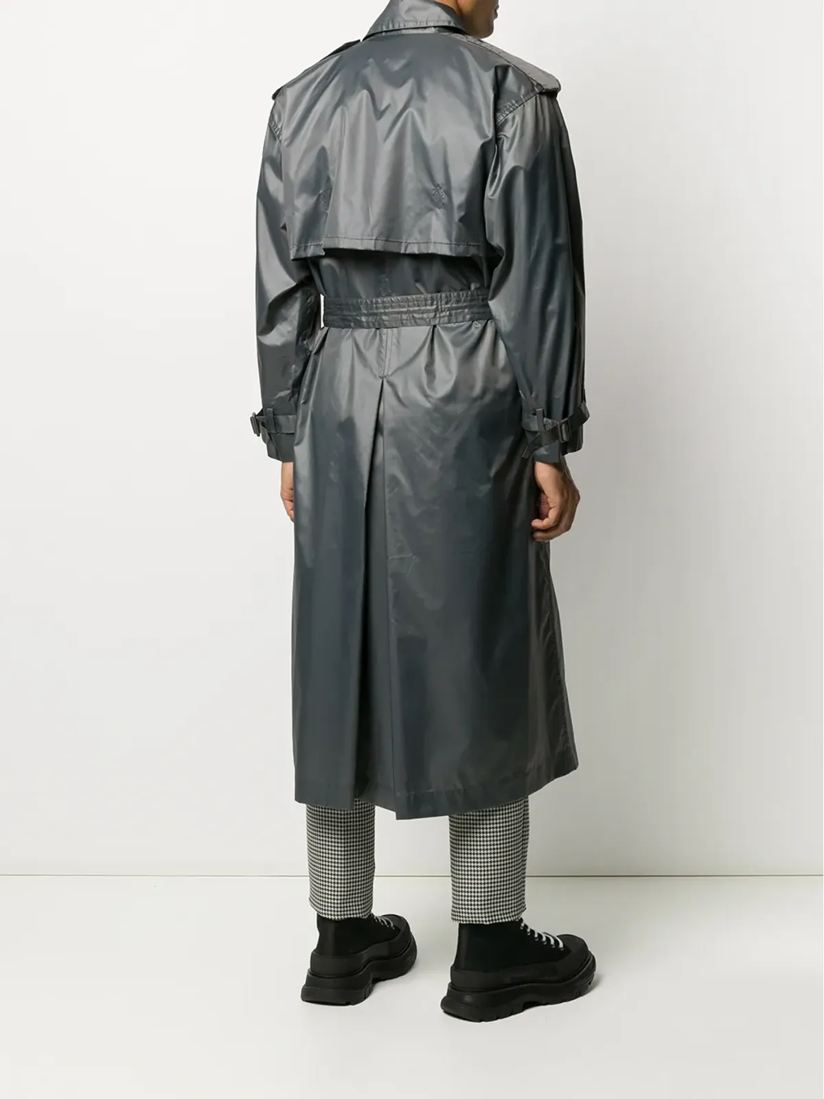 Issey Miyake Pre-Owned 1970's double breasted trench coat - Grey - 画像4