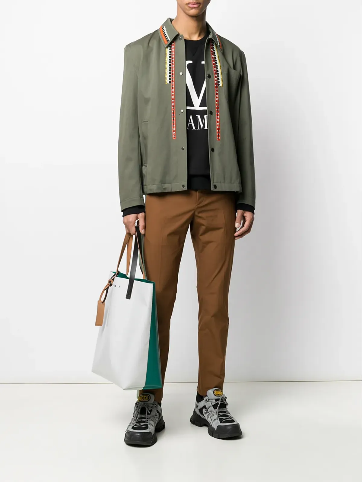Valentino Garavani 刺繍入りシャツジャケット - 画像2