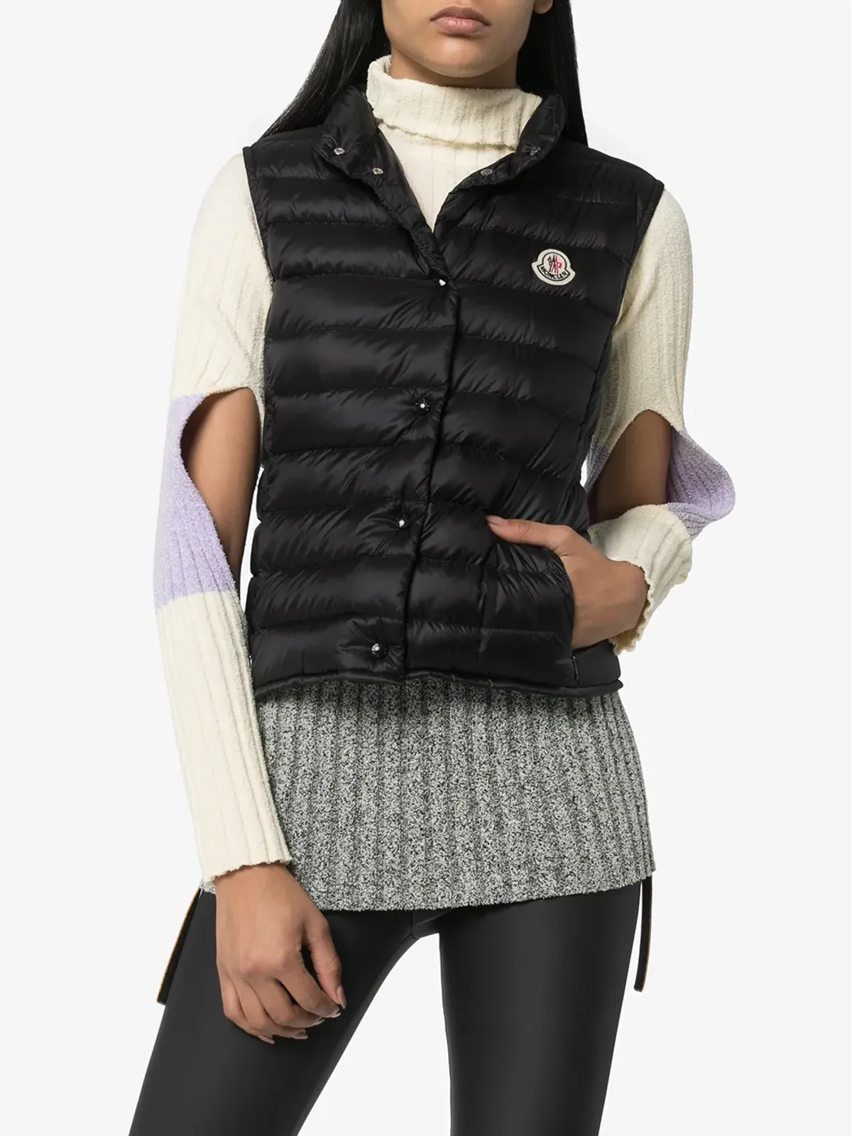 Moncler ライネ ジレ - ブラック - 画像3