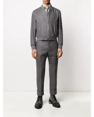 Thom Browne 4-Bar フランネル ブルゾンジャケット - グレー - サムネイル2