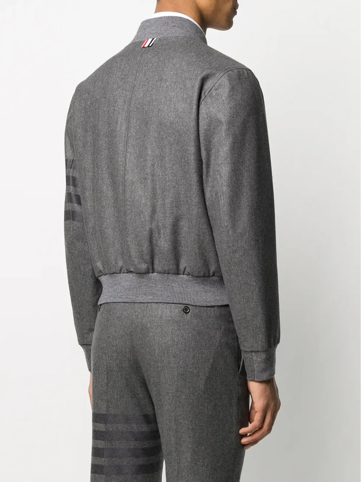Thom Browne 4-Bar フランネル ブルゾンジャケット - グレー - 画像4