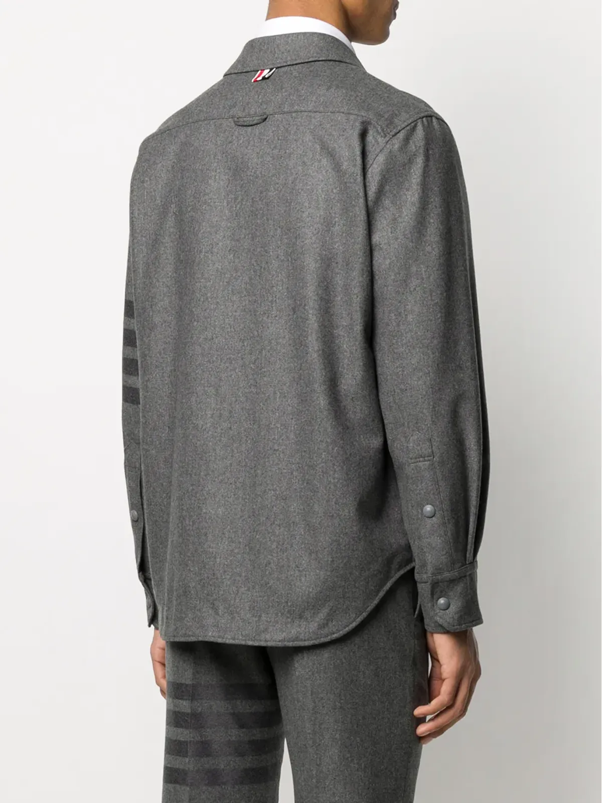 Thom Browne ロゴパッチシャツジャケット - 画像4