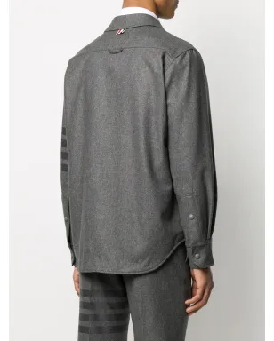 Thom Browne ロゴパッチシャツジャケット - サムネイル4