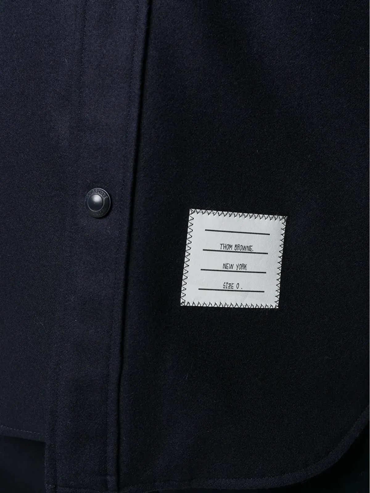 Thom Browne フランネル調 4バー シャツジャケット ブルー - 画像5