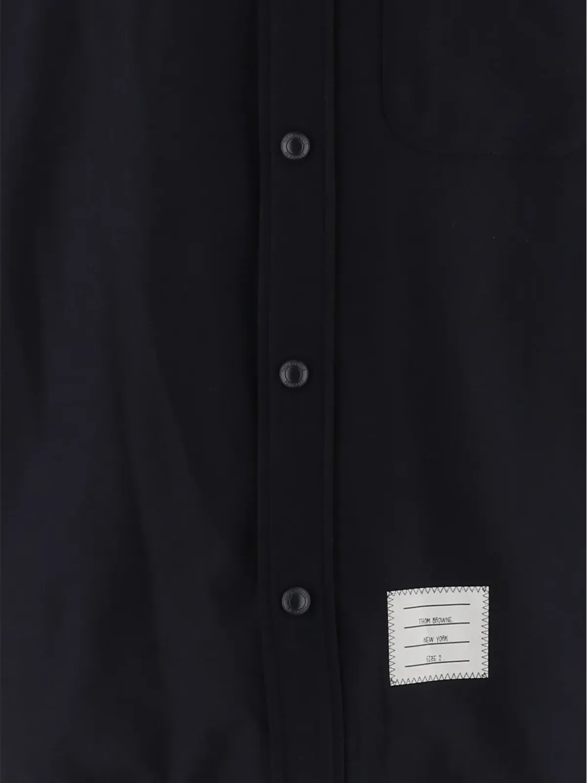 Thom Browne フランネル調 4バー シャツジャケット ブルー - 画像3