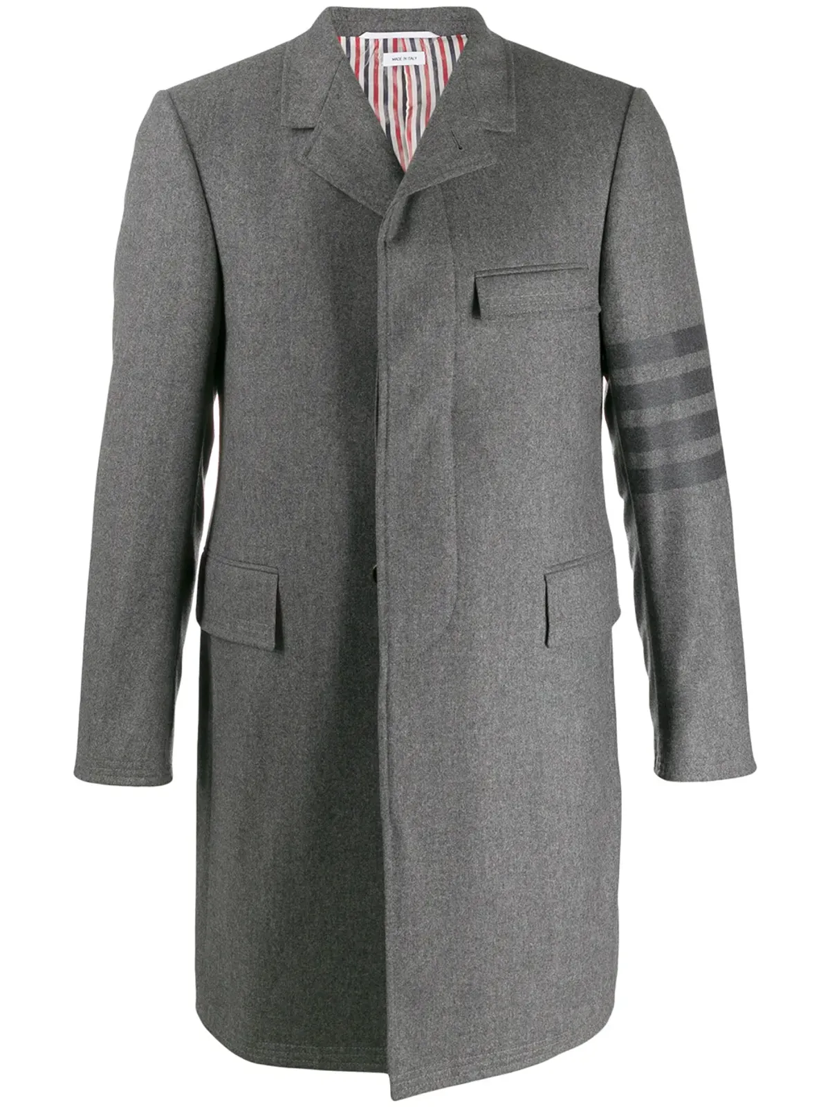 Thom Browne チェスターフィールド・オーバーコート 4バー グレー - 画像1