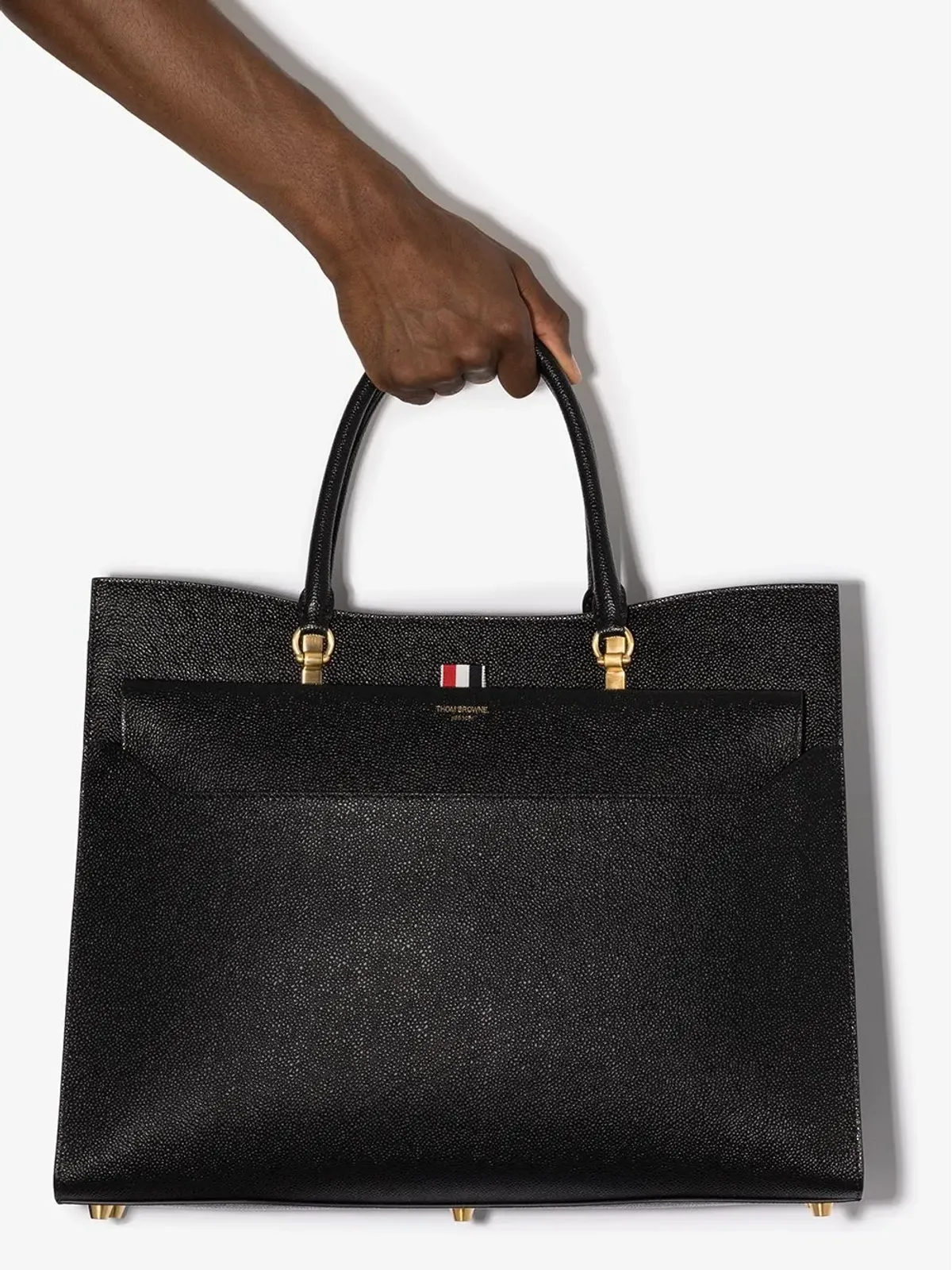 Thom Browne デュエット トートバッグ - ブラック - 画像5
