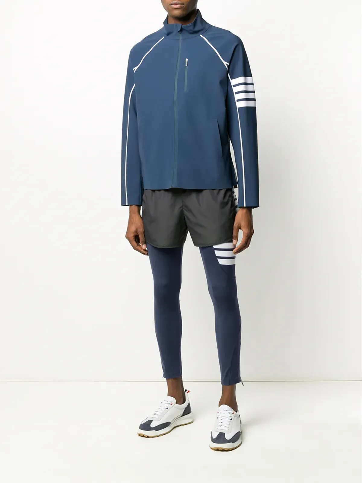 Thom Browne ライトウェイト コンプレッション テック 4バー タイツ - ブルー - 画像2