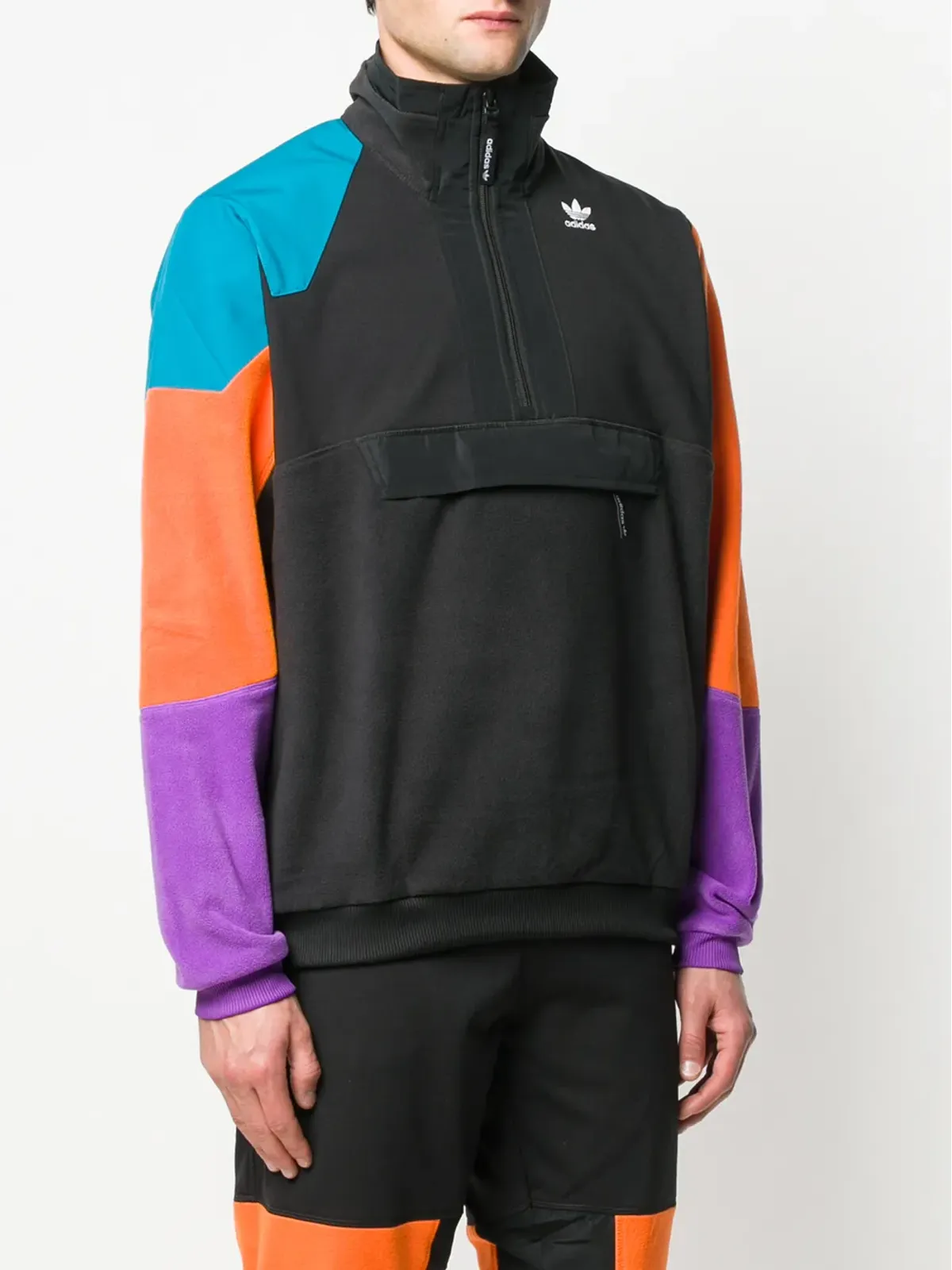 adidas カラーブロックスポーツジャケット - 画像3
