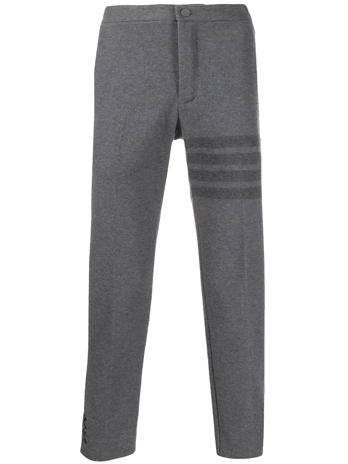 Thom Browne 4-Bar スリムフィット トーン・オン・トーン トラウザーズ - 画像1
