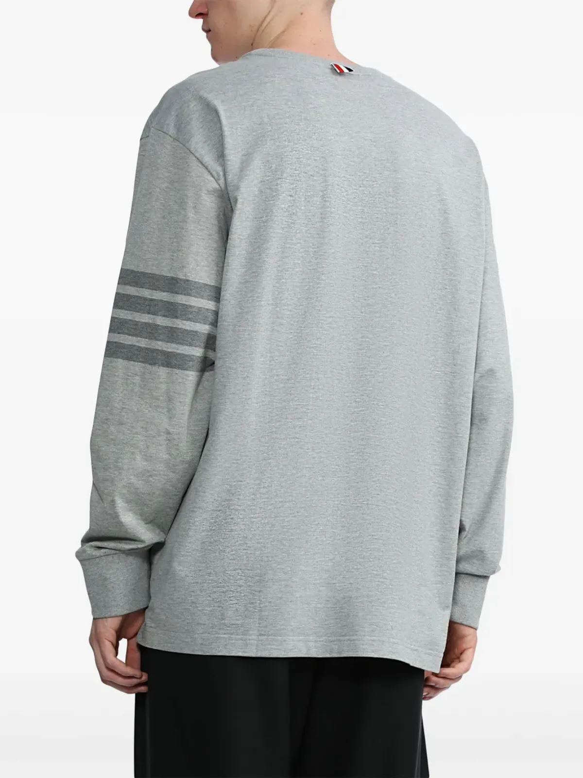 Thom Browne 4-Barストライプ コットン Tシャツ - 画像4