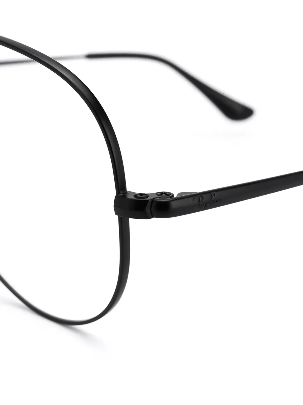 Ray-Ban オーバーサイズ丸型フレーム眼鏡 - ブラック - 画像3