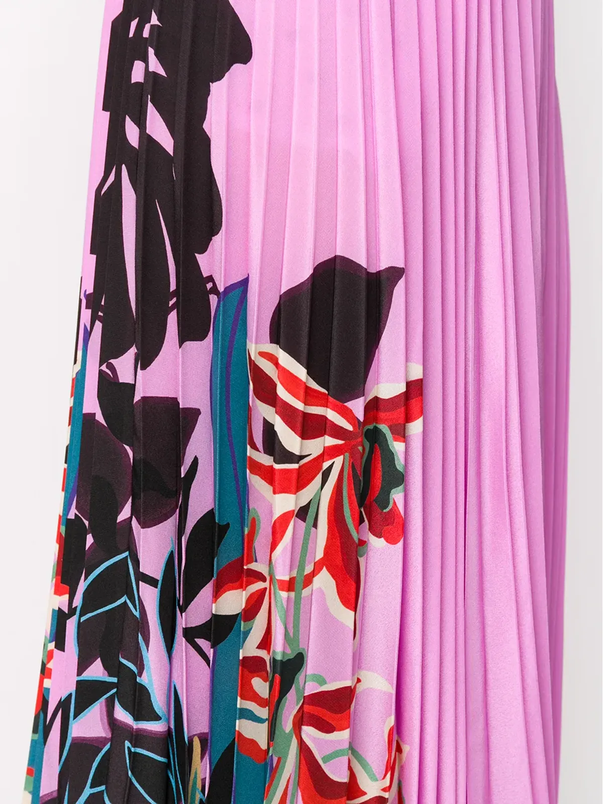 Valentino Garavani 花柄プリーツスカート ピンク - 画像5