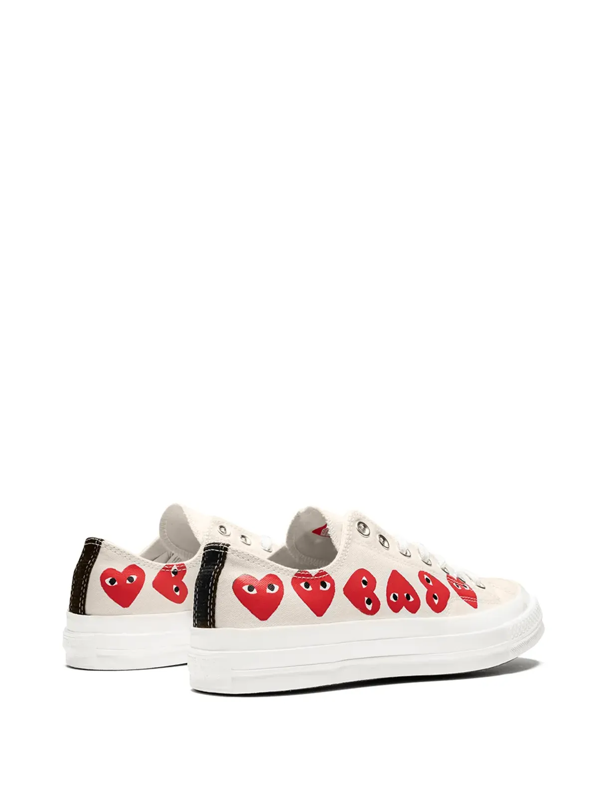 Comme Des Garçons Play x Converse Chuck 70 Ox マルチハーツホワイト スニーカー - 画像3