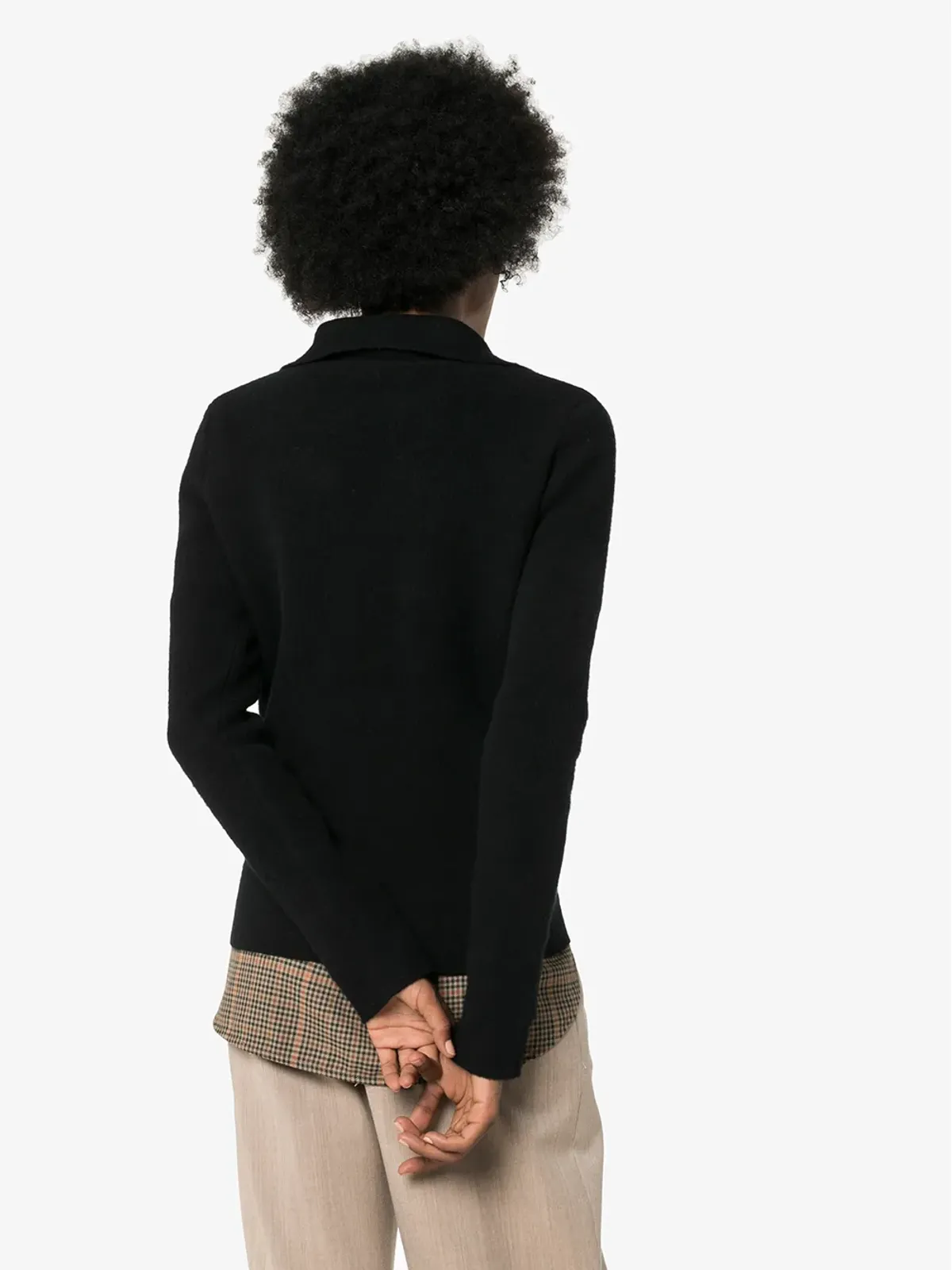 Jil Sander 襟付きVネックのニットセーター - 画像4
