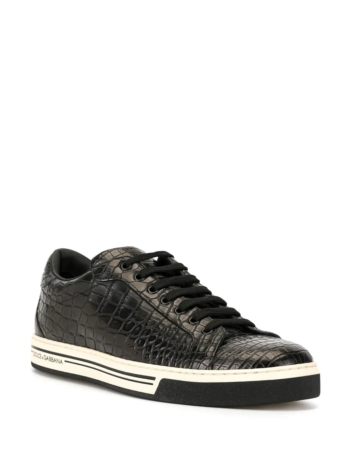 Dolce & Gabbana ローマレザー スニーカー ブラック - 画像2