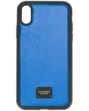 Dolce & Gabbana ロゴプレート iPhone X ケース - ブルー - サムネイル1