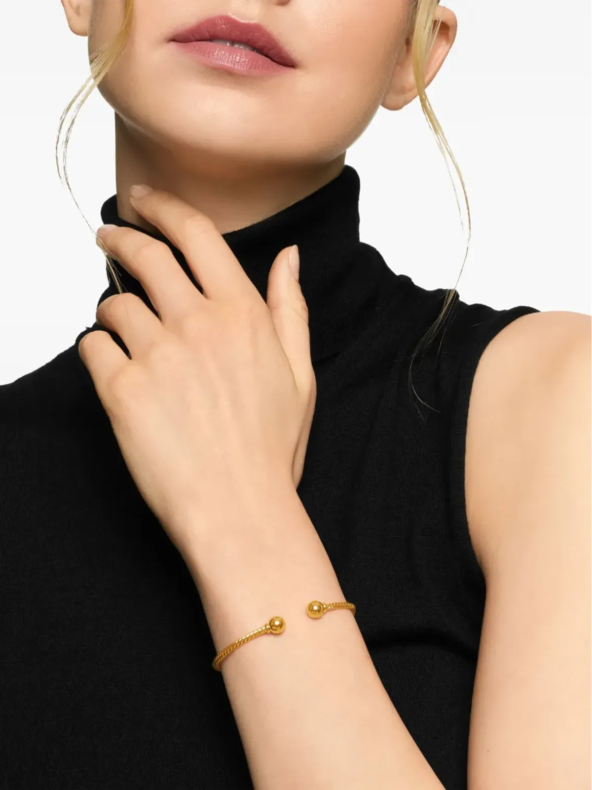 David Yurman 18kt yellow gold Solari Cablespira diamond bracelet - 画像3