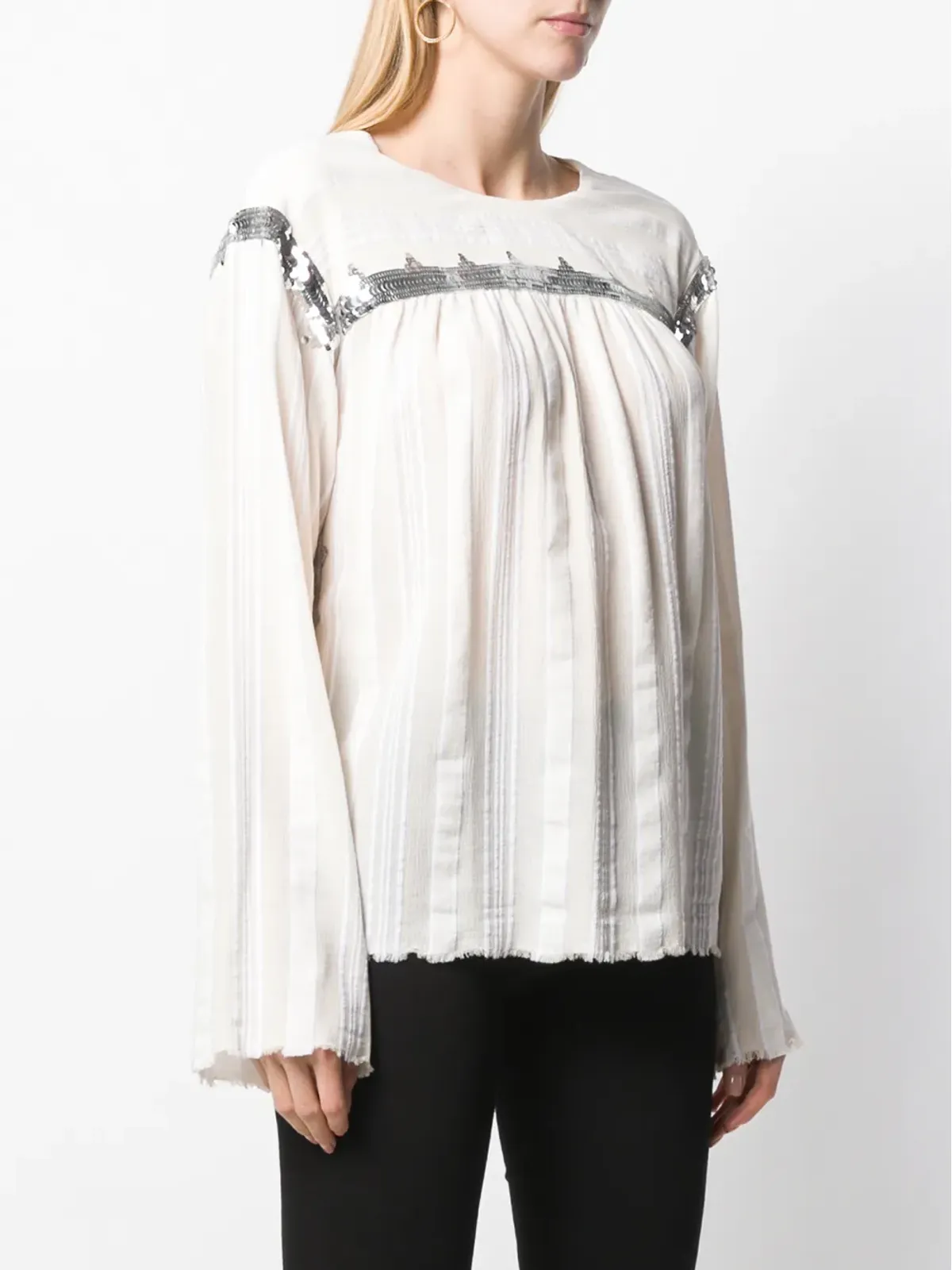 Philosophy Di Lorenzo Serafini スパンコール装飾ブラウス - 画像3