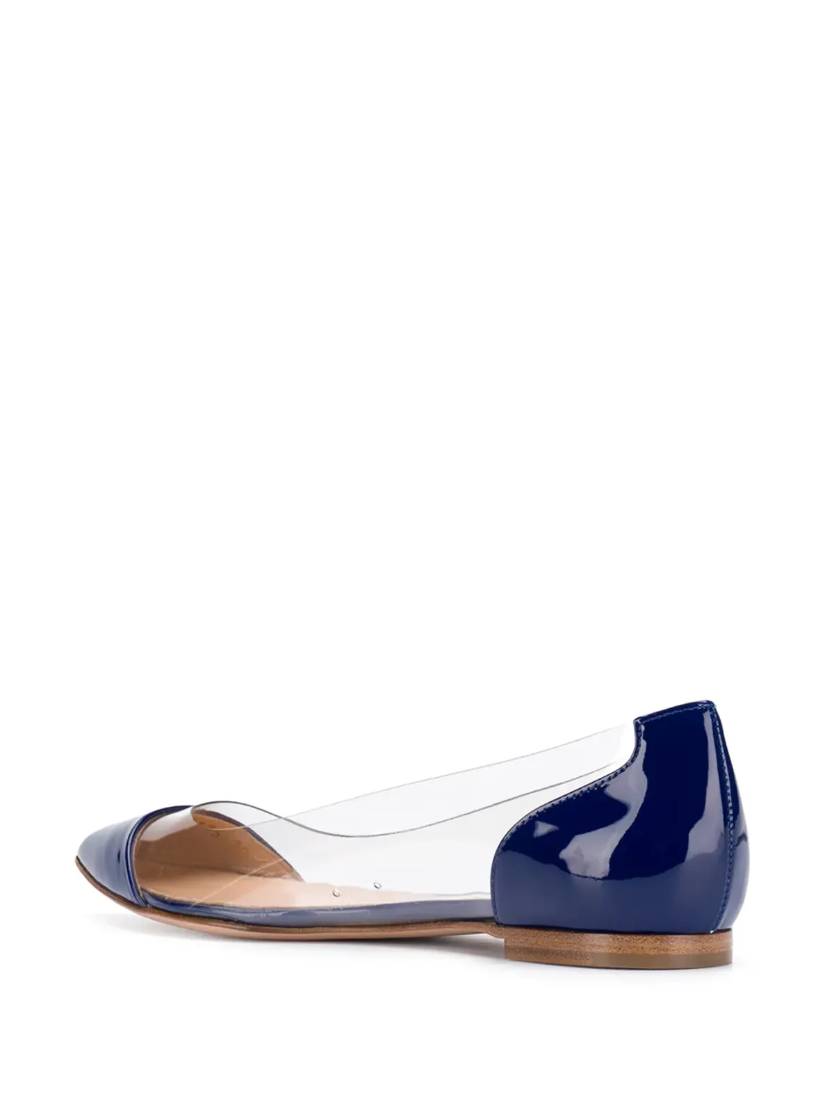 Gianvito Rossi Azure Trasp バレエシューズ - 画像2